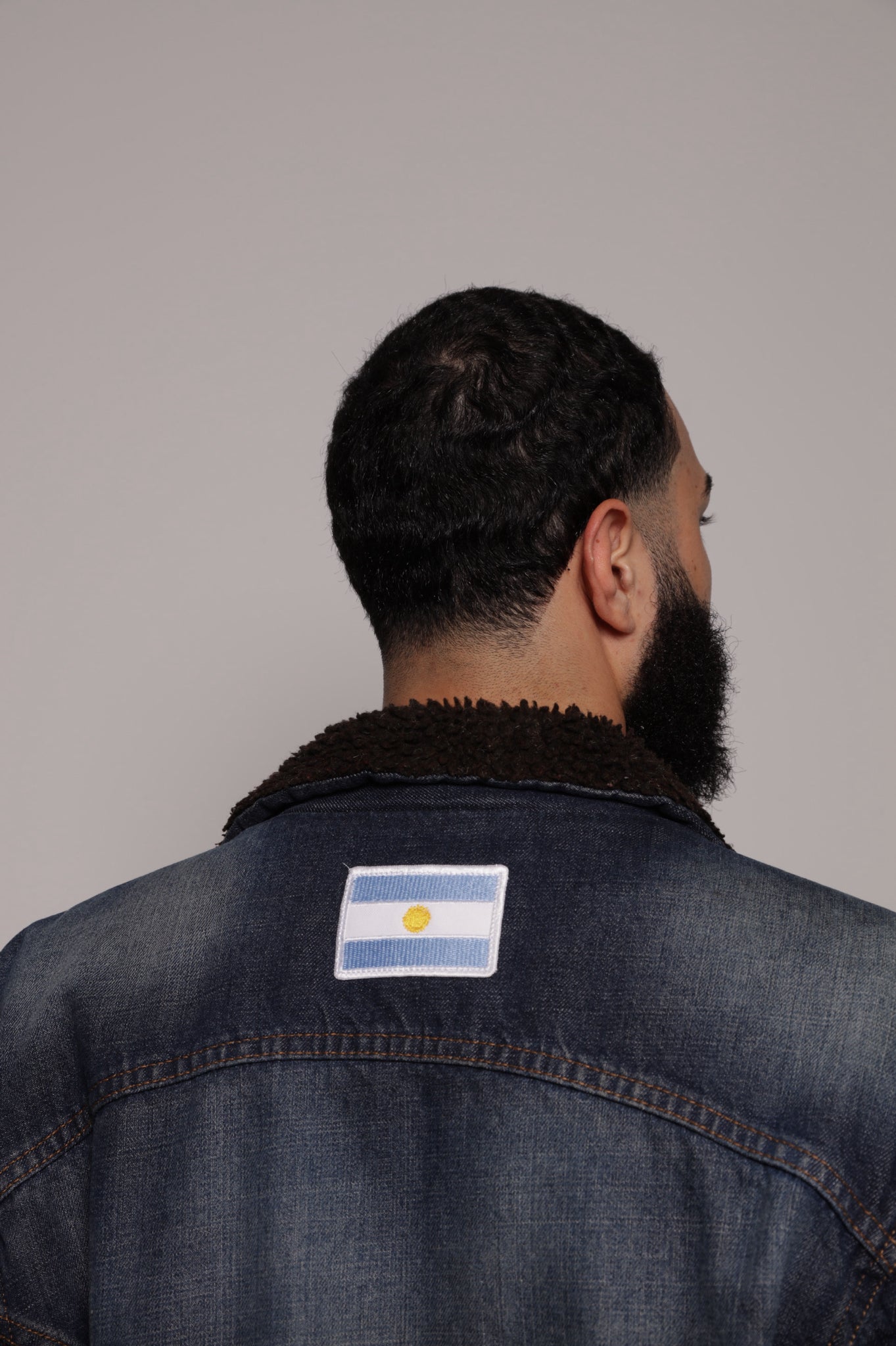 Argentina Denim Jacket w/ Wool Collar [Azul]